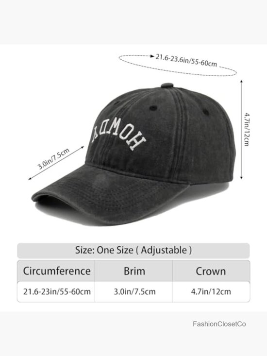 Vintage Washed Cotton Baseball Cap Embroidered Funny Sayings Adjustable Unisex main image 5